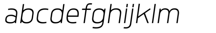 Quan Geometric ExtraLight Italic Font LOWERCASE