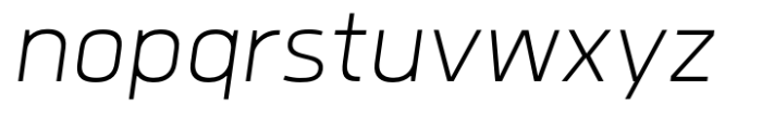 Quan Geometric ExtraLight Italic Font LOWERCASE