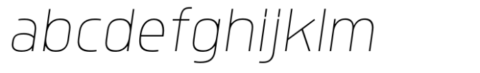 Quan Geometric Slim Thin Italic Font LOWERCASE