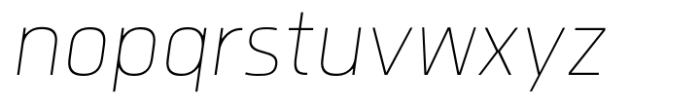 Quan Geometric Slim Thin Italic Font LOWERCASE