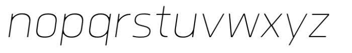 Quan Geometric Thin Italic Font LOWERCASE