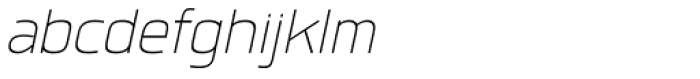 Quan Rounded ExtraLight Italic Font LOWERCASE