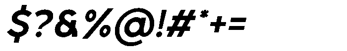 Quano Oblique Font OTHER CHARS