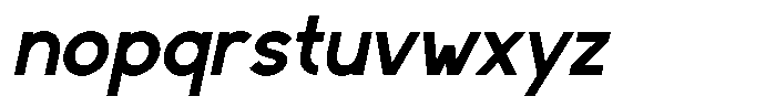 Quano Oblique Font LOWERCASE