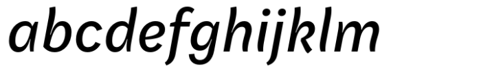 Quantificat Demi Bold Italic Font LOWERCASE