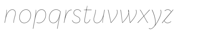 Quantificat Hairline Italic Font LOWERCASE