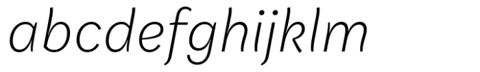 Quantificat Light Italic Font LOWERCASE
