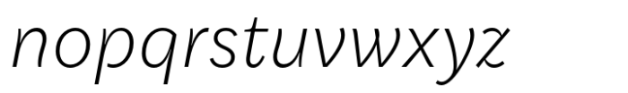 Quantificat Light Italic Font LOWERCASE