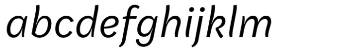 Quantificat Regular Italic Font LOWERCASE