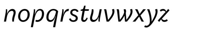 Quantificat Regular Italic Font LOWERCASE