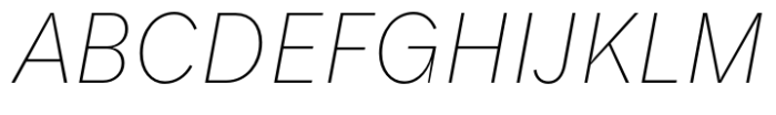 Quantificat Thin Italic Font UPPERCASE