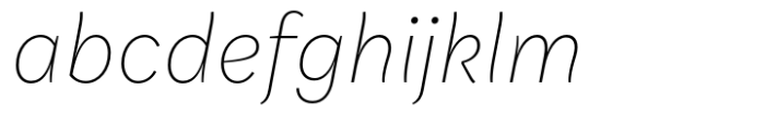 Quantificat Thin Italic Font LOWERCASE