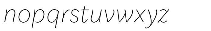 Quantificat Thin Italic Font LOWERCASE