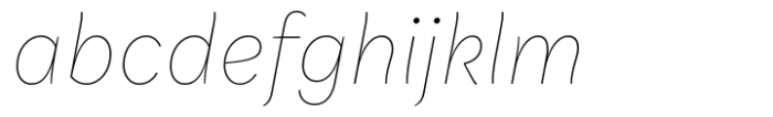 Quantificat Ultra Thin Italic Font LOWERCASE