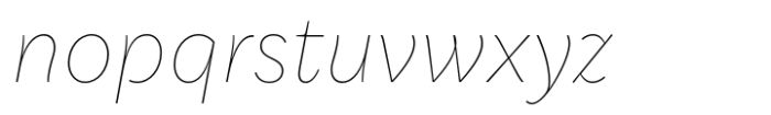 Quantificat Ultra Thin Italic Font LOWERCASE
