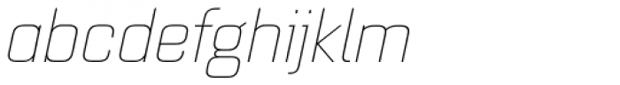 Quarca Extended Thin Italic Font LOWERCASE