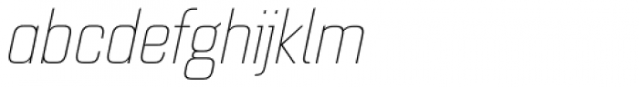Quarca Thin Italic Font LOWERCASE