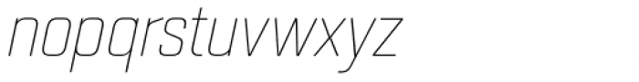Quarca Thin Italic Font LOWERCASE