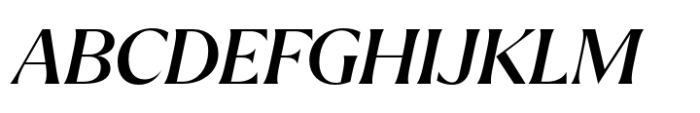Quaria Display Medium Italic Font UPPERCASE