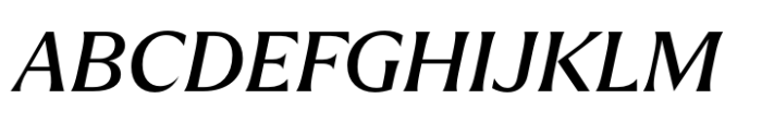 Quaria Text Medium Italic Font UPPERCASE