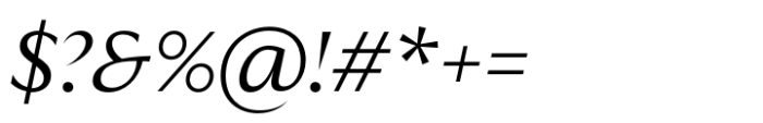 Quaria Text Regular Italic Font OTHER CHARS
