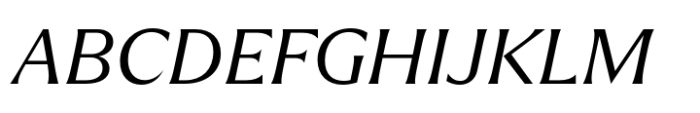 Quaria Text Regular Italic Font UPPERCASE
