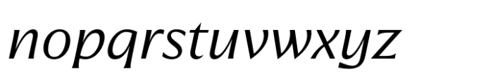 Quaria Text Regular Italic Font LOWERCASE