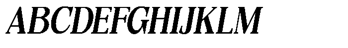 Quarter Theory Cntr Condensed Italic Font UPPERCASE