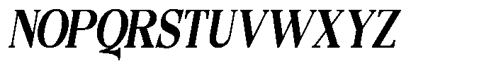 Quarter Theory Cntr Condensed Italic Font UPPERCASE
