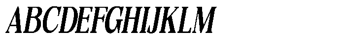 Quarter Theory Cntr Extra Condensed Italic Font UPPERCASE