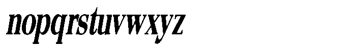 Quarter Theory Cntr Extra Condensed Italic Font LOWERCASE
