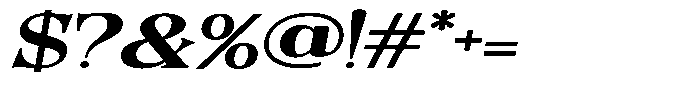 Quarter Theory Cntr Extra Expanded Italic Font OTHER CHARS
