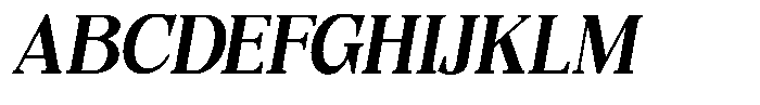 Quarter Theory Cntr Semi Condensed Italic Font UPPERCASE