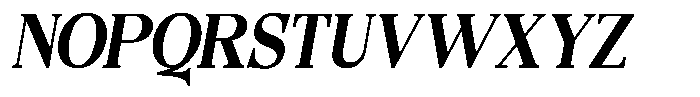 Quarter Theory Cntr Semi Condensed Italic Font UPPERCASE