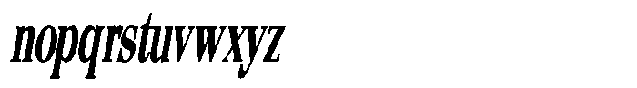 Quarter Theory Cntr Ultra Condensed Italic Font LOWERCASE