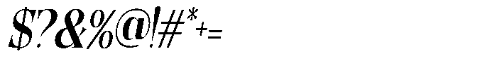 Quarter Theory Condensed Slant Font OTHER CHARS