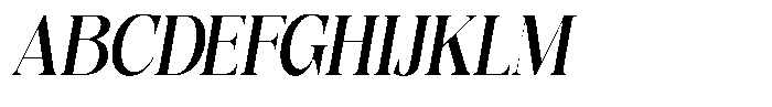 Quarter Theory Condensed Slant Font UPPERCASE