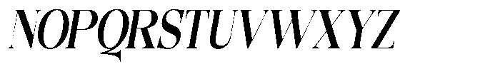 Quarter Theory Condensed Slant Font UPPERCASE