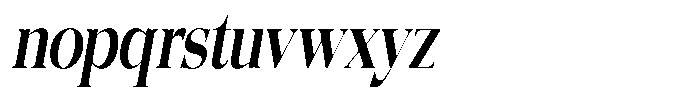 Quarter Theory Condensed Slant Font LOWERCASE