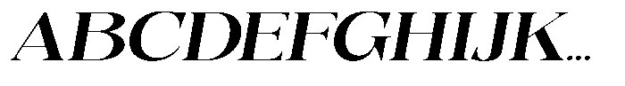 Quarter Theory Expanded Slant Font UPPERCASE