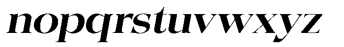 Quarter Theory Expanded Slant Font LOWERCASE