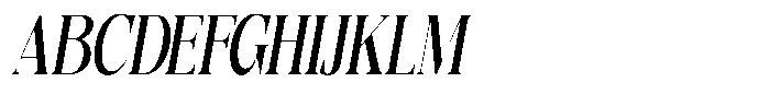 Quarter Theory Extra Condensed Slant Font UPPERCASE