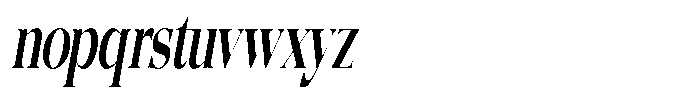 Quarter Theory Extra Condensed Slant Font LOWERCASE