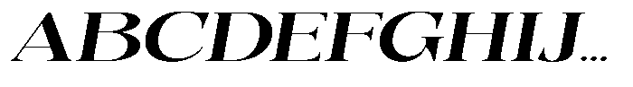 Quarter Theory Extra Expanded Slant Font UPPERCASE