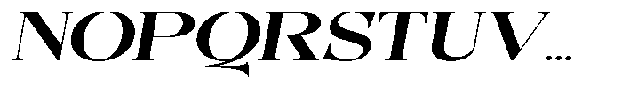 Quarter Theory Extra Expanded Slant Font UPPERCASE