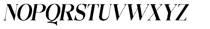 Quarter Theory Semi Condensed Slant Font UPPERCASE