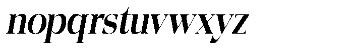 Quarter Theory Semi Condensed Slant Font LOWERCASE