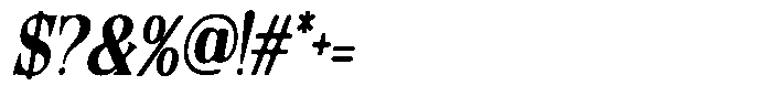 Quarter Theory Sf Cntr Condensed Italic Font OTHER CHARS