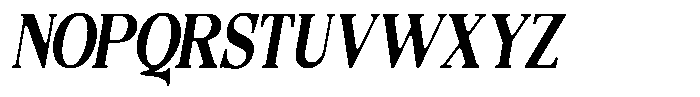 Quarter Theory Sf Cntr Condensed Italic Font UPPERCASE