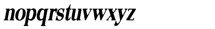 Quarter Theory Sf Cntr Condensed Italic Font LOWERCASE